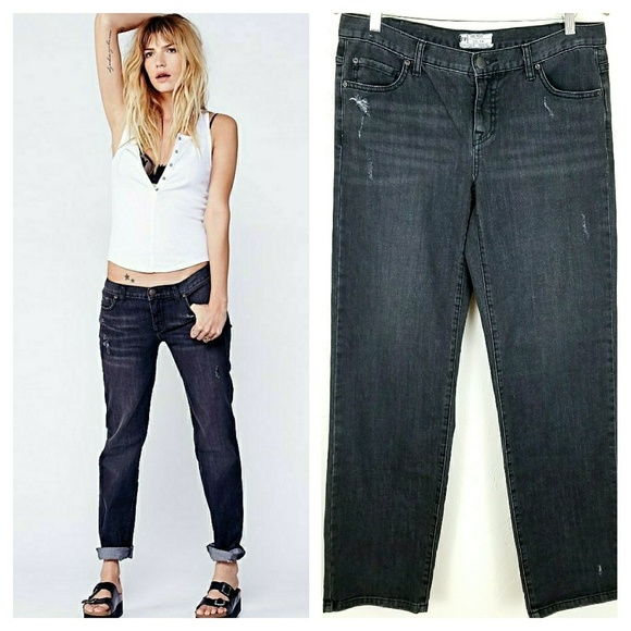 Free People Denim - Free People Distressed Boyfriend Jeans